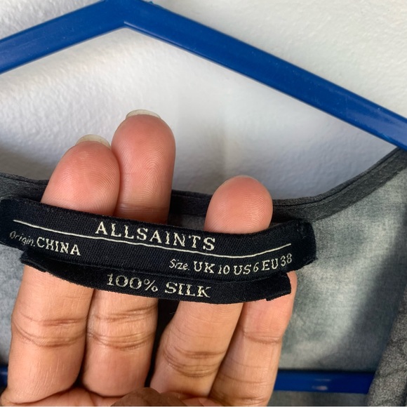 All Saint silk wrap Dee Dee Mini Dress 6 - Picture 4 of 6